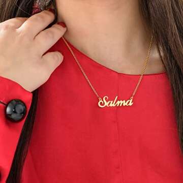 Personalized Name Necklace - Custom Gold Plated Jewelry