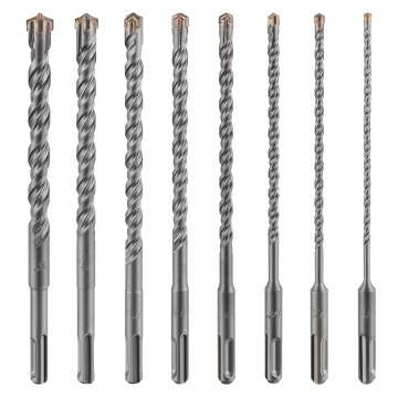 8" Concrete Drill Bits Set - Carbide Cross-Type