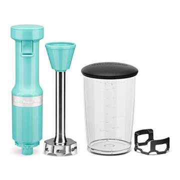 KitchenAid 1L Hand Blender - Aqua Sky, Variable Speed