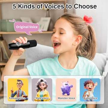 Mini Karaoke Machine with Wireless Mics & Bluetooth