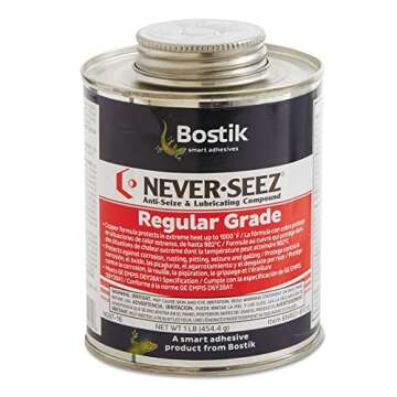 Never-Seez NSBT-16 Silver Gray Regular Grade Anti-Seize Compound, -297 Degree F Lower Temperature Rating to 1800 Degree F Upper Temperature Rating, 1 lb. Brush Top Can