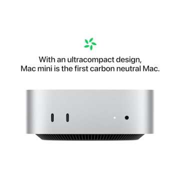 Apple 2024 Mac Mini Desktop Computer with M4 chip with 10‑core CPU and 10‑core GPU: Built for Apple Intelligence, 16GB Unified Memory, 512GB SSD Storage, Gigabit Ethernet. Works with iPhone/iPad