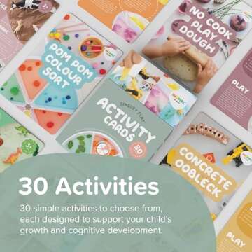 Inspire My PLAY - 30 x Sensory Play Activity Cards - Inspiration for Creative Play Activities - Sensory Cards for Toddler Learning