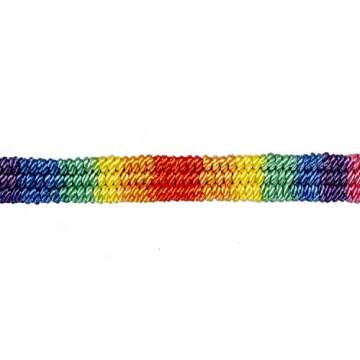 Nanafast Rainbow LGBT Pride Bracelet Handmade Braided Friendship String Bracelet for Gay & Lesbian LGBTQ Wristband Adjustable Size Black String