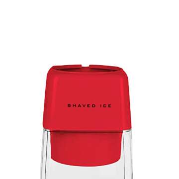 Nostalgia Retro Electric Table-Top Snow Cone Maker, Vintage Shaved Ice Machine Includes 1 Reusable Plastic Cup and Ice Mold, Red