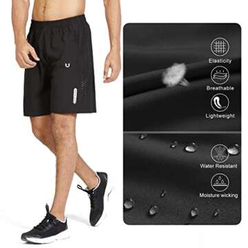 NORTHYARD Men's Quick Dry Athletic Running Shorts