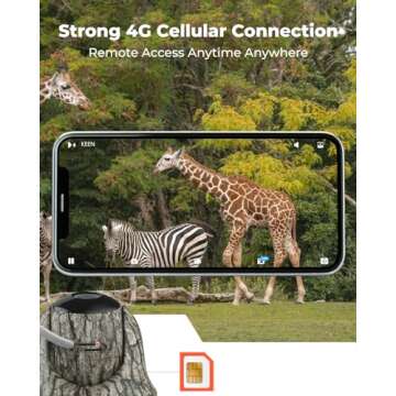 KEEN Ranger PT Cellular Trail Camera - 3G/4G LTE, 360° Full View, Solar Power