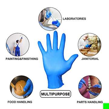 PEIPU Nitrile Gloves Disposable Gloves (Medium, 100-Count), 4 Mil,Powder Free, Cleaning Service Gloves, Latex Free