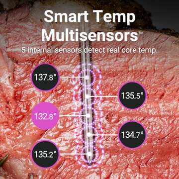 MEATER Pro: Smart Bluetooth Wireless Meat Thermometer Digital | 1000°F Heat Resistance | Long Range | Certified Accuracy | BBQ, Oven, Grill, Smoker, Air Fryer, Deep Fryer | 50+ Recipes in App