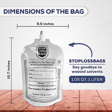 8 StopLossBags Pack + Collapsible Funnel - Transfer, Dispense, Mix and Preserve with Ease - Perfect for Woodworking Enthusiasts and Professionals