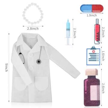 White Wine Bag for Nurse Practitioner Gifts, Felt Wine Bottle Clothes, Liquor Bottle Wrapping Cover with Necklace Capsules Decorations, White Coat Ceremony Gifts for Women Doctor Graduation Party