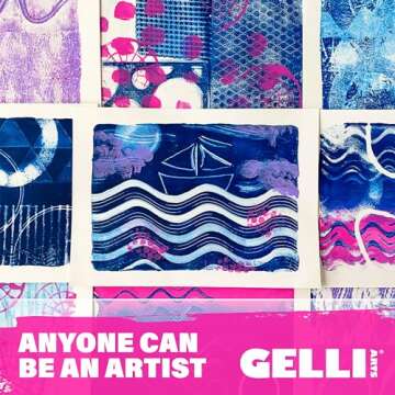 Gelli Arts Gel Printing Plate - Clear, Reusable Gel Plates for Printing. Monoprinting & Printmaking Supplies for Arts & Crafts. 16" x 20"