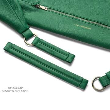 Carla Rockmore Sling Bag 2.0 - Emerald, Crossbody Bag or Shoulder Bag for Women, Vegan Leather Crossbody Bag