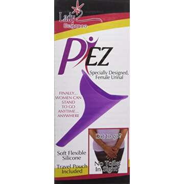 North American Wellness P-EZ Portable Female Travel Urinal Female Spill Proof Funnel Device