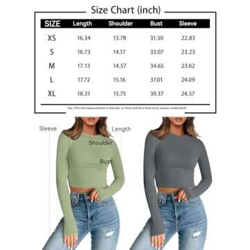 Trendy Queen Crop Tops for Women Cropped Womens Long Sleeve Tops Basic Going Out Tops Tight Slim Fitted Compression Long Sleeve Shirts Y2k Clothing Teen Girls 2024 Fall Fashion Outfits Baby Blue