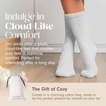 Unboxme Gifts Christmas Warm & Cozy Ultra-Luxe Cloud Sock for Women & Men - Super Soft Luxurious Fabric Sleep Socks