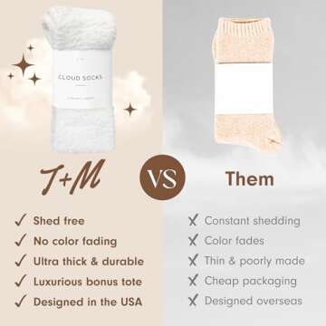 Unboxme Gifts Christmas Warm & Cozy Ultra-Luxe Cloud Sock for Women & Men - Super Soft Luxurious Fabric Sleep Socks