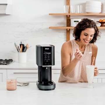 Ninja NC301 CREAMi, Ice Cream, Gelato, Milkshake, Sorbet, and Smoothie Bowl Maker, 7 One-Touch Programs, Black (Renewed)