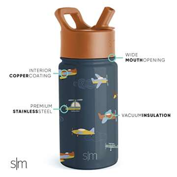 Simple Modern Kids Water Bottle with Straw Lid | Durable Insulated Tumbler