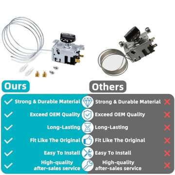 Fuzqq 800393 Temperature Control Kit Compatible with True Refrigerators Parts,Freezer Thermostat,Refrigerator Thermostat,Replace 800306,831932,461387,Fit TC,TSD,T Series,GDM,GEM,G4SM