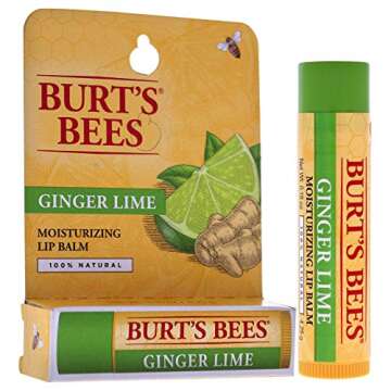 Burt's Bees Ginger Lime Moisturizing Lip Balm By Burts Bees for Unisex - 0.15 Oz Lip Balm, 0.15 Oz