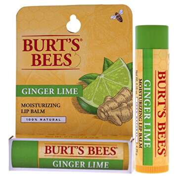 Burt's Bees Ginger Lime Moisturizing Lip Balm By Burts Bees for Unisex - 0.15 Oz Lip Balm, 0.15 Oz