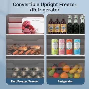 BANGSON 7.0 Cu.ft Convertible Upright Freezer