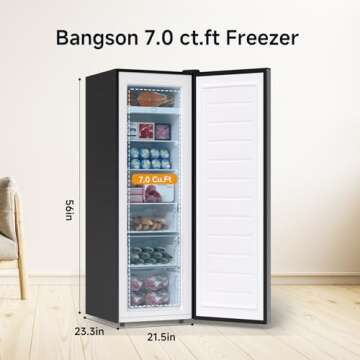 BANGSON 7.0 Cu.ft Convertible Upright Freezer