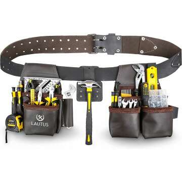 Durable Leather Tool Belt Rig