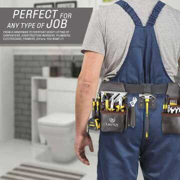 Durable Leather Tool Belt Rig