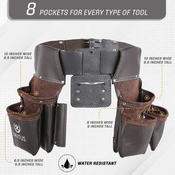 Durable Leather Tool Belt Rig