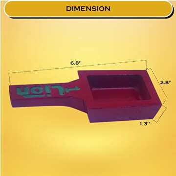 SIMOND Store 20-25 OZ(1 Kg) Troy Ounce Loaf Ingot Molds for Metal Molding Casting, Precious Metals Like Gold, Silver, Brass, Copper, Aluminium - Cast Iron Mold