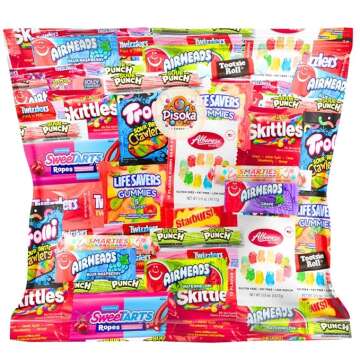 Assorted Candy Mix - Variety Pack of Gummies, Sour Candy, and Chewy Treats - Perfect for Parties, Pinatas, and Snacking (2 LB)