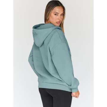 Trendy Queen Womens Zip Up Hoodies Oversized Sweatshirts Fall Fashion Outfits Casual Jackets 2025 Winter Clothes Lake L