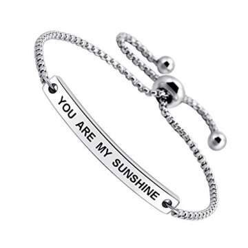 SOUSYOKYOSAM You are My Sunshine Expandable Mantra Cuff Bangle Bracelet Graduation Fashion Jewelry