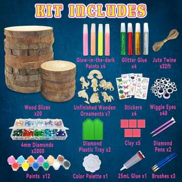 Glow in the Dark Kids Wooden Painting Kit