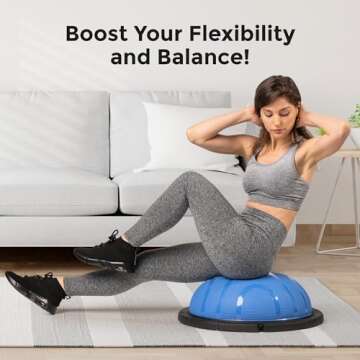 LifePro Half Exercise Ball Trainer - Horizon Balance Ball for Exercise - Balance Ball Trainer - Stability Ball for Exercise, Full Body Workout - Half Exercise Ball Balance Trainer for Physical Therapy