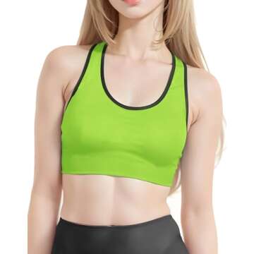 Match Racerback Sports Bras for Women – Padded Seamless Strappy Workout Tops for Yoga Gym Runing Fitness Sports Bras (1 Pack of 3(Green-Gray-Blue), Small)