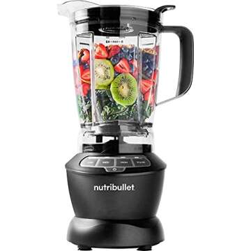 nutribullet NBF50400 Countertop Blender for Shakes, Smoothies, Food Prep, and Frozen Blending, 64 Ounces, 1200 Watt, Dark Gray (Renewed)