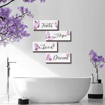 Purple Butterfly Wall Decor