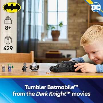 LEGO DC Batman Tumbler vs. Two-Face & The Joker Toy Building Set - Superhero Batmobile Toy from The Dark Knight for Kids, Boys and Girls, Ages 8+ - Gift Idea for Birthday and Batman Fans - 76303