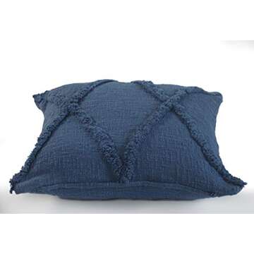 LR Home Royal Blue Throw Pillow 18"x18" - Cozy & Stylish Decor