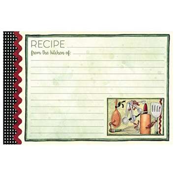 Brownlow Gifts Shannon Road Gifts Classic Kitchen Binder with Plastic Page Protectors and Recipe Cards, 8 x 9-Inches, Cook With Love