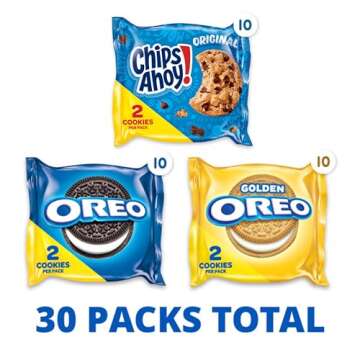 Nabisco Sweet Treats Cookie Variety Pack – OREO & CHIPS AHOY!, 30 Snack Packs