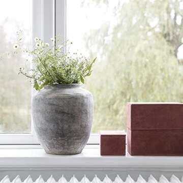 House Doctor vase, Rustic, Concrete, Gray, Dm: 23 cm, H: 27 cm