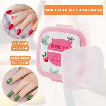 Convenient Nail Polish Remover Pads - 80PCS Box