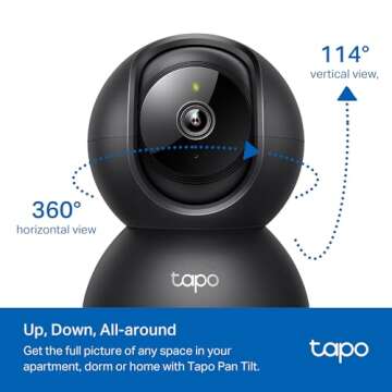 Tapo by TP-Link Pan/Tilt Security Camera for Baby Monitor, Pet Camera w/Motion Detection