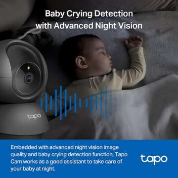 Tapo by TP-Link Pan/Tilt Security Camera for Baby Monitor, Pet Camera w/Motion Detection