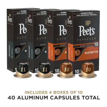 Peet's Espresso Pods Bundle: Dark & Medium Roasts 80ct