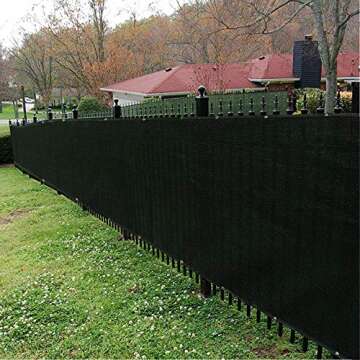 Sunnyglade 6 feet x 50 feet Privacy Screen Fence Heavy Duty Fencing Mesh Shade Net Cover for Wall Garden Yard Backyard (6 ft X 50 ft, Black)